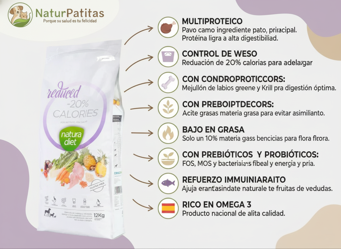 Saco de pienso de Pavo y Arroz integral para Perro bajo en calorías y grasa
