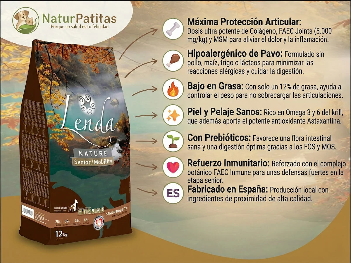 Saco de pienso de Pavo y Krill para Perro con colágeno para proteger las articulaciones