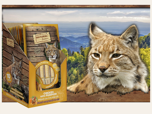 Snack/Topper Complementario Cremoso de POLLO y ATÚN "SIN CEREALES + SALUD DIGESTIVA & REFUERZO INMUNITARIO" para Gato cualquier edad