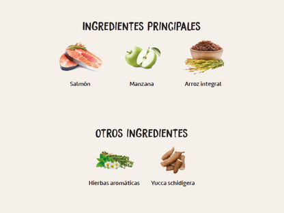 Pienso de Salmón "CON CEREALES Y GLUTEN + DIGESTIÓN FÁCIL & PIEL Y PELO SANO" para Perro Adulto/Senior tamaño Mediano/Grande