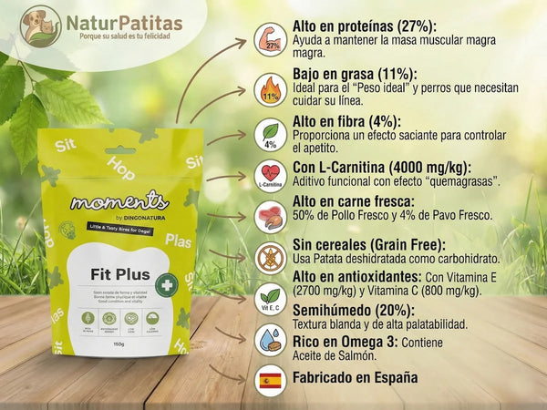 Snack Complementario Funcional de Pollo y Pavo SIN CEREALES + SOPORTE ARTICULAR y CONTROL DE PESO para Perro Adulto/Senior (también Esterilizado) cualquier tamaño