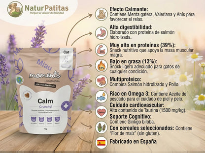 Snack funcional relajante de Salmón hidrolizado y Valeriana para Gato