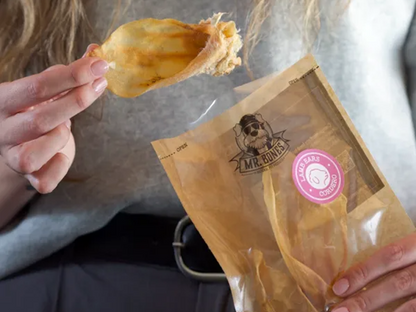 Snack natural de 100% Oreja de Cordero deshidratada para Perro hipoalergénica