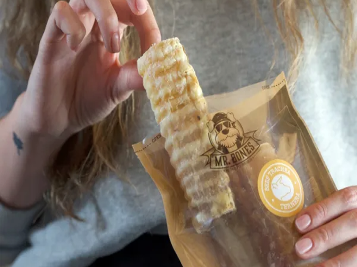 Snack natural de 100% Tráquea de Ternera deshidratada para Perro rellenable y dental