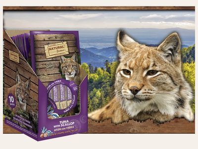 Snack/Topper Complementario Cremoso de ATÚN y VIEIRA "SIN CEREALES + FUNCIÓN CEREBRAL & PIEL SANA" para Gato cualquier edad