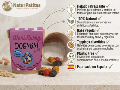 Helado M&M CON CEREALES + HIDRATACIÓN y ALTA DIGESTIBILIDAD para Perro y Gato cualquier edad y tamaño (también Esterilizado)