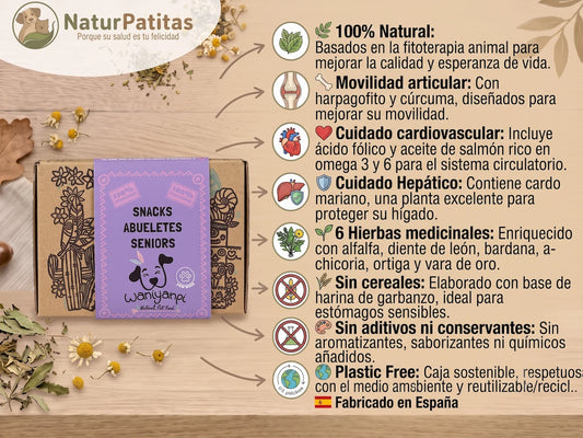 Snack Funcional de Proteína Vegetal SIN CEREALES + APOYO ARTICULAR y CUIDADO HEPÁTICO para Perro Adulto/Senior y Cualquier Tamaño (también Esterilizados)