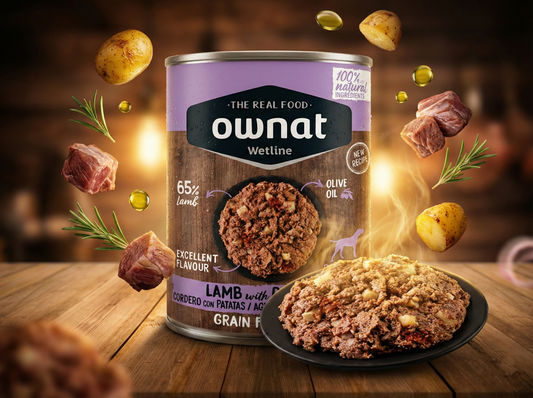 Paté Completo de Cordero con Patatas "SIN CEREALES & ALTA DIGESTIBILIDAD & PIEL Y PELAJE" para Perro de cualquier edad y tamaño